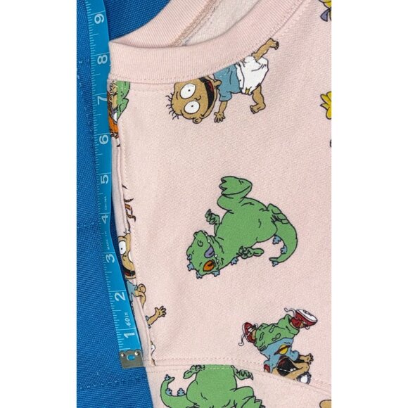 Nickelodeon Rugrats Pink Crewneck Sweatshirt 2X Reptar Angelica Tommy 2021 - Picture 7 of 10